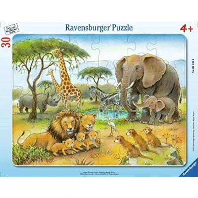 Image de Puzzle 30 Pièces : Cadre Animaux d&#039;Afrique Ravensburger