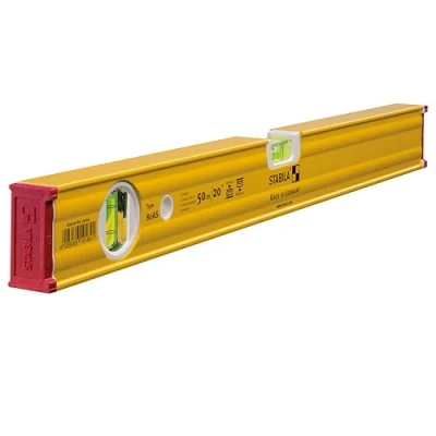 Image de STABILA 80 AS niveau à bulle avec profil renforcé et embouts lourds jaune 50 cm 19164