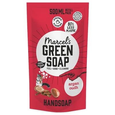 Afbeelding van 2+2 gratis2+2 gratis: Marcel&#039;s Green Soap Handzeep Argan &amp; Oudh Navul Stazak 500 ml