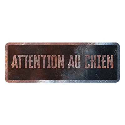 Afbeelding van D&amp;d Home Waakbord Hond Waarschuwingsbord General 2 Frans 40x13x0,3cm Meerkleurig 1st