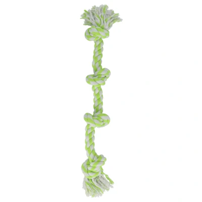 Afbeelding van Adori Flostouw Xl Wit&amp;Lime Hondenspeelgoed 90 cm
