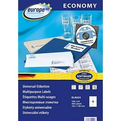 Image de Europe 100 étiquettes pour inkjet laser copieur, 105x148,5mm averyzweck ela024