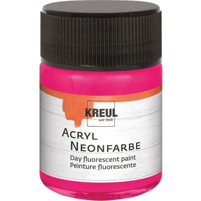 Afbeelding van Kreul Neon Roze acrylverf 50 ml Fluorescerende watergedragen