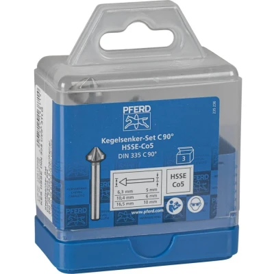 Afbeelding van PFERD SET KES HSSE DIN 335 C90 3 25202155 Kegelverzinkboorset HSS 1 stuk(s)