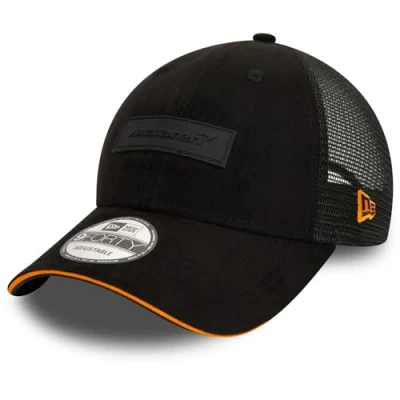 Afbeelding van New Era McLaren F1 Automotive 9Forty honkbalpet van suède zwart/papaya oranje verstelbaar, zwart, één maat, zwart.