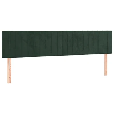 Afbeelding van vidaXL Hoofdborden 2 st 90x5x78/88 cm fluweel donkergroen