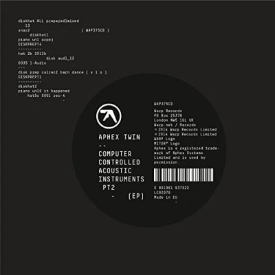 Afbeelding van Aphex Twin Computer Controlled Acoustic Instruments Pt2 (Single)