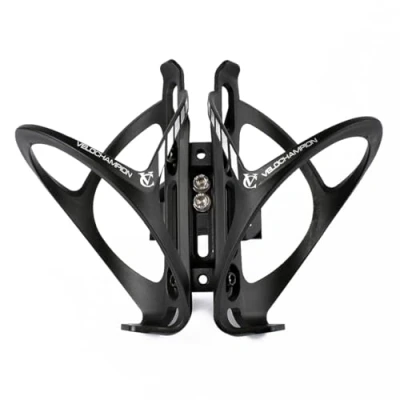 Afbeelding van VeloChampion dubbele fietsflessenhouder achteraan gemonteerd dubbel fietsflessysteem voor triatlon fiets (hoogwaardige kooihouder)