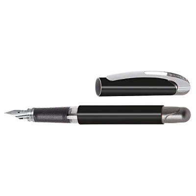 Afbeelding van ONLINE College Black vulpen voor linkshandigen, ergonomische school, robuuste veer M (medium) standaard inktpatronen, navulbaar, meisjes/jongens/volwassenen