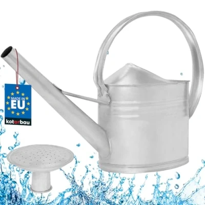 Afbeelding van KOTARBAU® gieter van zink, 8 l, met knop, voor tuin, binnen, buiten,
