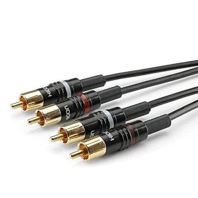 Afbeelding van Sommer Cable HBP C2 0600 Jackplug / Cinch Audio Aansluitkabel [2x stekker 2x stekker] 6.00 m Zwart