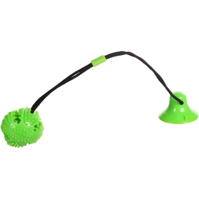 Afbeelding van Flamingo Kleva En Zuignap Speelgoed Honden Hs Tpr Bal Met Groen 55cm 1st 138020