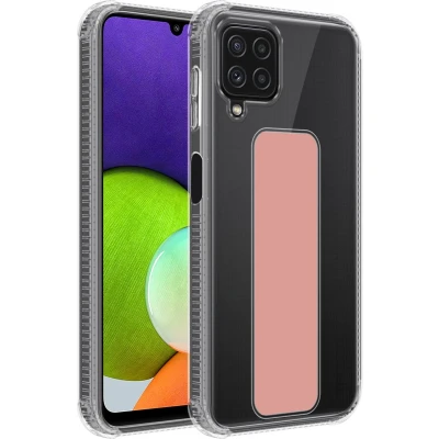 Afbeelding van Cadorabo Hoesje geschikt voor Samsung Galaxy A22 4G / M22 M32 in ROZE Beschermhoes gemaakt van flexibel TPU silicone Cover Case met houder en standfunctie