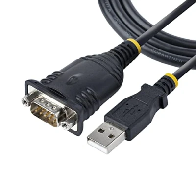 Image de StarTech.com 3ft (1m) USB to Serial Cable DB9 Male RS232 Converter Adapter for PLC/Printer/Scanner/Network Switches COM Port Prolific IC Automatic Handshake Windows/macOS (1P3FP SERIAL) Câble série DB 9