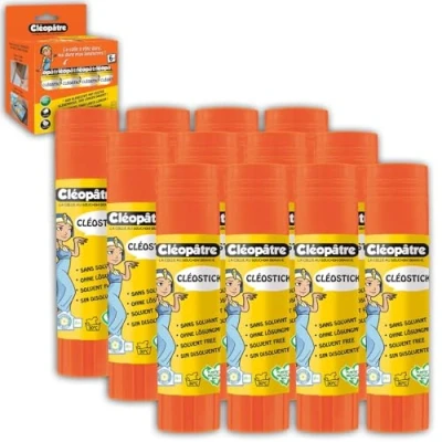 Afbeelding van Cléopâtre BA8X12 Cléo&#039;stick verpakking met 12 witte lijmstiften, 8 g