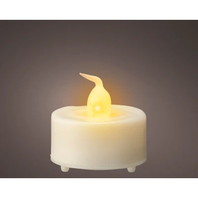 Afbeelding van Lumineo LED theelichtjes/waxinelichtjes 4x st wit 3,6 x cm steady warm timer