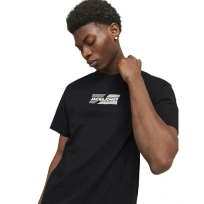 Afbeelding van JACK &amp; JONES Jjecorp Grafisch T shirt Ss ronde hals Noos voor heren, Zwart / Details: 01, L