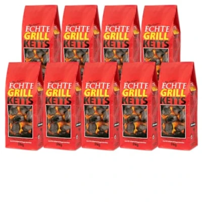 Afbeelding van Hoogwaardige houtskoolbriketten, 24 kg, 100% Made in Germany, voor kogelgrill, ideaal Nederlandse braadpannen, rookoven, barbecues