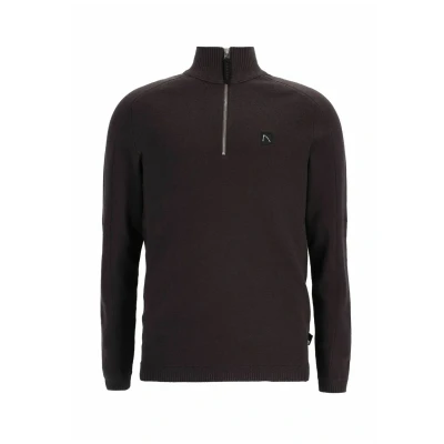 Afbeelding van CHASIN&#039; Heren Trui Oscar Half Zip Donkerbruin