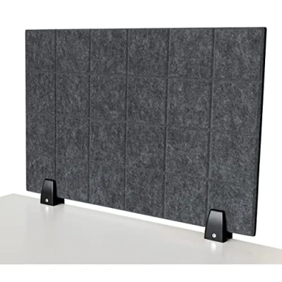 Afbeelding van Imstande Akoestische bureauverdeler 60 x 40 cm van grijs vilt met bevestiging
