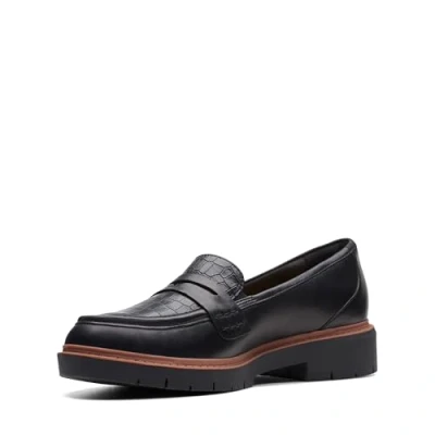 Afbeelding van Clarks Westlynn Ayla Penny Mocassin voor dames, Zwart leder