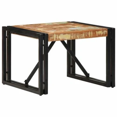 Image de vidaXL Table basse multicolore 50x50x35 cm bois de récupération massif4016680