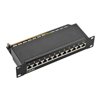 Image de LogiLink panneau de brassage 10&#039; Cat.6A, 12 ports, noir,