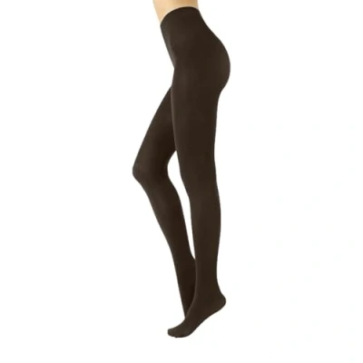Afbeelding van CALZITALY Ondoorzichtige panty van katoen voor de winter, S/M, L/XL zwart, 100 denier, Made in Italy, dames (1 stuk), Bruin