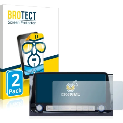 Afbeelding van BROTECT Screenprotector voor Hyundai Kona 2020 Infotainment System 10&quot; Folie Beschermfolie transparant (2 Stuks)