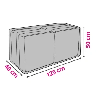 Afbeelding van Tuinkussenhoes Perel 125 x 40 50 cm (PP, Grijs)