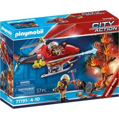 Afbeelding van Playmobil Brandbestrijding helikopter 71195 in de kleur