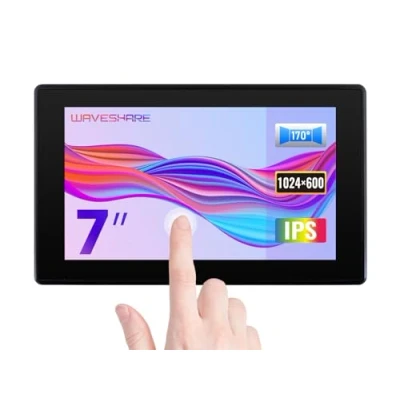 Afbeelding van Waveshare 7inch IPS Capacitive Touch Screen 1024x600 Resolution LCD Display with Toughened Glass Cover Support Raspberry Pi,BB Black, Banana Pi,Windows 10/8.1/8/7,Raspberry Pi 4