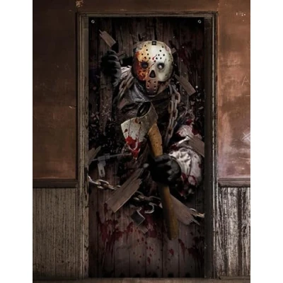 Afbeelding van Fiestas Guirca Deur Decoratie Murderer ( 80 x 180 cm) Halloween Versiering