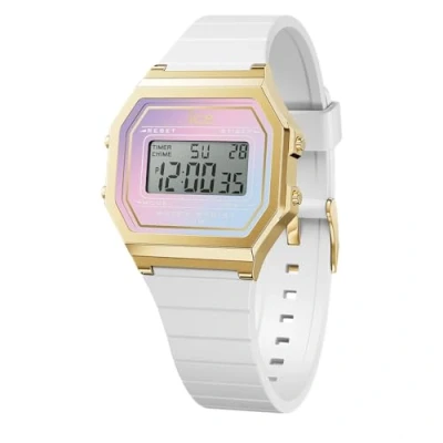 Afbeelding van Ice Watch Digit Retro White Delight 022722 Horloge Siliconen Wit Ø 33 mm