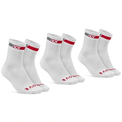 Afbeelding van GripGrab Classic Regular Cut Sokken 3PACK Zomerfietssokken Wit Unisex Maat M (41 44)