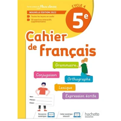 Image de cahier de Français cycle 4/5e d&#039;activités