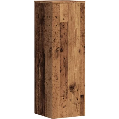 Afbeelding van Plantenstandaard 33x33x100 cm bewerkt hout oud houtkleurig