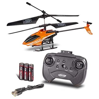 Afbeelding van Carson 500507155 Nano Tyrann 230 Gyro IR 2CH 100% klaar om te vliegen, op afstand bestuurde helikopter, RC met batterijen en afstandsbediening, oranje