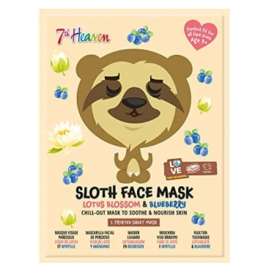Afbeelding van 7th Heaven Sloth Face Mask Lotus Blossom &amp; Blueberry
