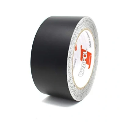 Afbeelding van Finest Folia Matte sierstrip voor auto&#039;s, motorfietsen, boten, modelbouw, knutselwerken en doe het zelfdecoratie, kleefstrip, 10 meter (mat zwart, 30 mm breed)