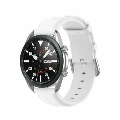Afbeelding van Garmin Vivoactive 4 / 4L Classic leren bandje Wit leather