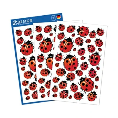 Afbeelding van Avery Av 4400 Etiket 3 Vel Lieveheersbeestjes 10 Setjes Met