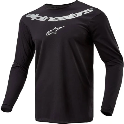 Afbeelding van Alpinestars 2024 Fluid Graphite Crossshirt Zwart / Zilver maat 3XL