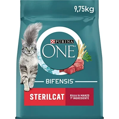 Afbeelding van PURINA ONE Bifensis Adult Special Cat Sterilised Beef and Wheat 9.75kg Droogvoer voor volwassen katten