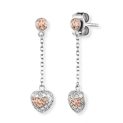 Afbeelding van Engelsrufer ERE DARLING ZI BIR oorbellen hart zilver één maat, sterling 925 zirkonia, One Size, zilver, zirkonia