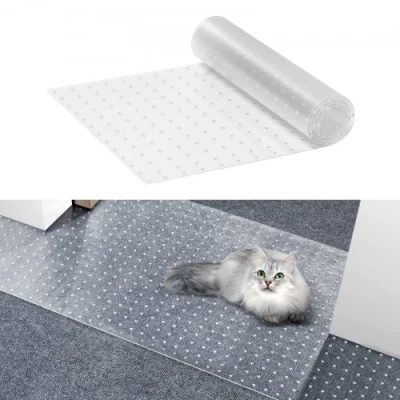 Image de VEVOR Protecteur tapis pour animaux compagnie chat 38cm x 1,1m anti rayures PVC