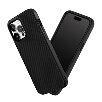 Afbeelding van RHINOSHIELD Hoesje compatibel met [iPhone 14 Pro Max] SolidSuit dunne hoes schokabsorberende technologie en premium matte afwerking koolstofvezel