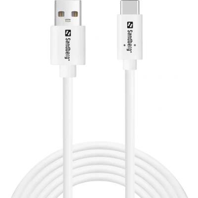 Afbeelding van Sandberg 336 14 USB kabel 2.0 2 m C A Wit