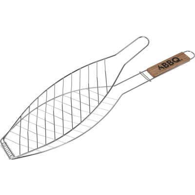 Afbeelding van BBQ grillrooster Gardalux (Vis, RVS, Houten handvat)