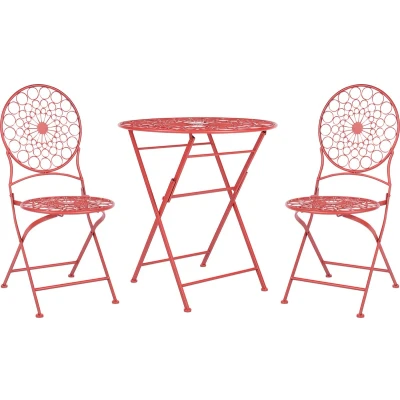 Afbeelding van SCARIO Bistro set Rood IJzer